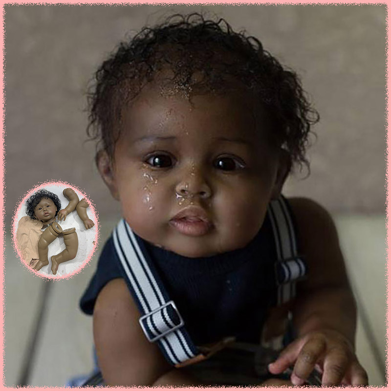 Baby Products For Skin - طقم دمية ريبورن جانيت بشرة داكنة