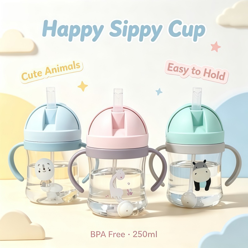 Baby Products Expo - زجاجة مياه جديدة للأطفال بنمط كرتوني