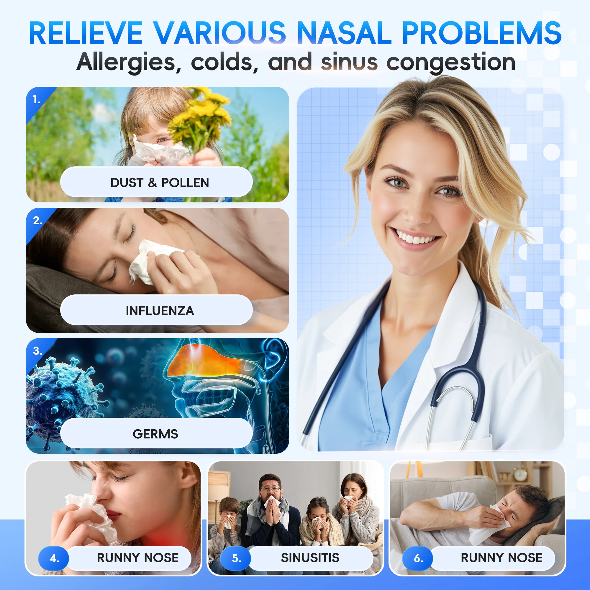 نظام غسيل الأنف مع خزان مياه و - مراجعة Nasal Aspirator وسعره